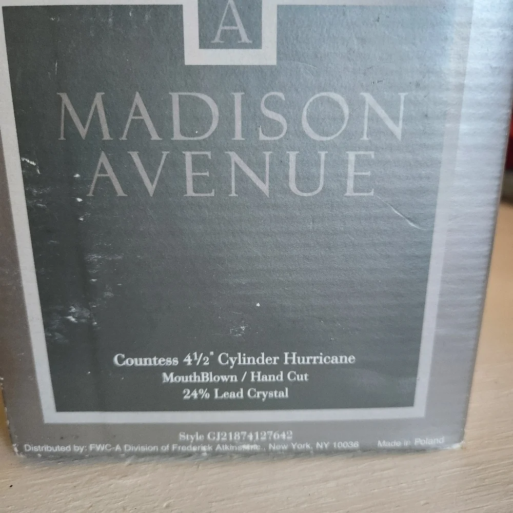 Madison Avenue Cristal candle holder
